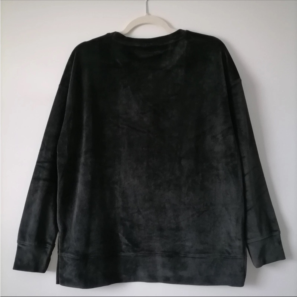 32 Degrees Heat Cool Women's Black Crew Neck Velvet Pullover Sweatshirt Size XL - Picture 4 of 4